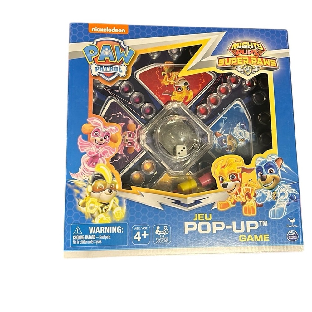 Cardinal Paw Patrol Nickelodeon Pop-Up Game. Mighty Pups super Paws. Age 4+. New
